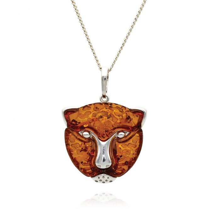 Baltic Amber Leopard Head