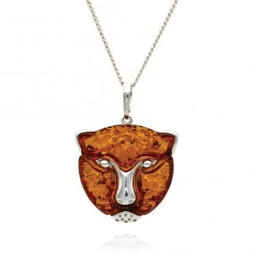 Baltic Amber Leopard Head