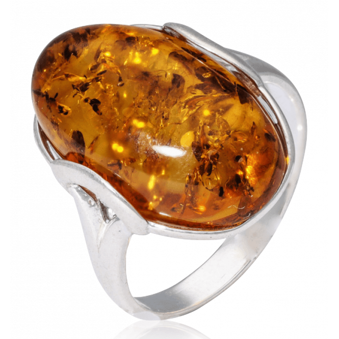 Baltic Amber Silver Ring