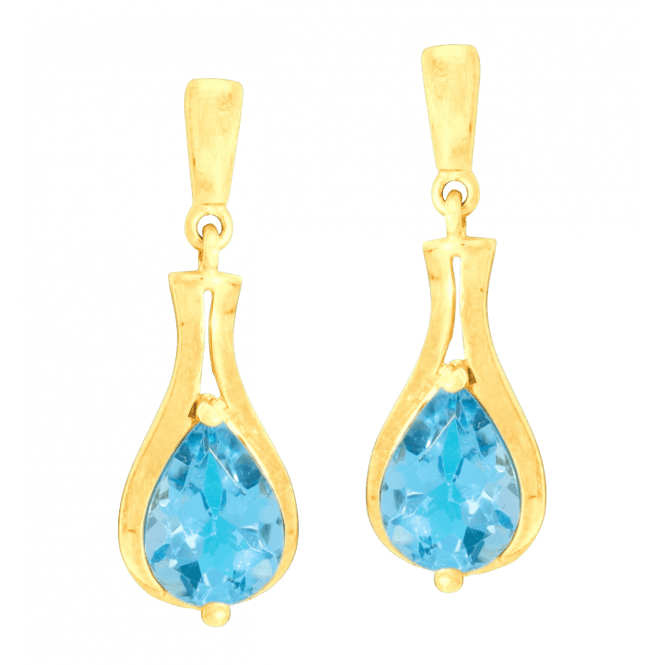Blue Topaz Elegance Earrings