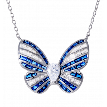 Butterfly Cubic Zirconia Necklace
