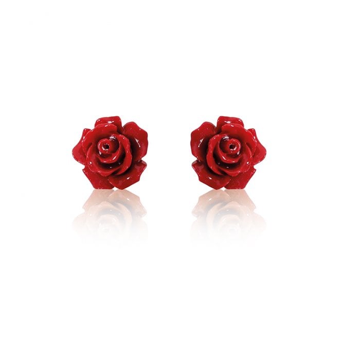 Carved Rose Stud Earring
