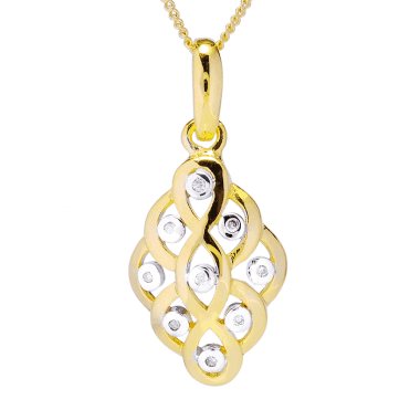 Celtic Dream Pendant Weaving with 18ct Gold & Diamonds