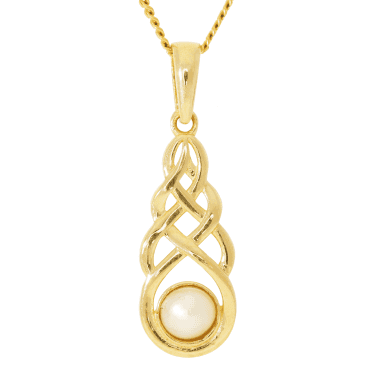 Celtic Embraced Pearl in 9ct Gold