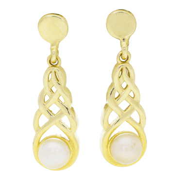 Celtic Embraced Pearls in 9ct Gold