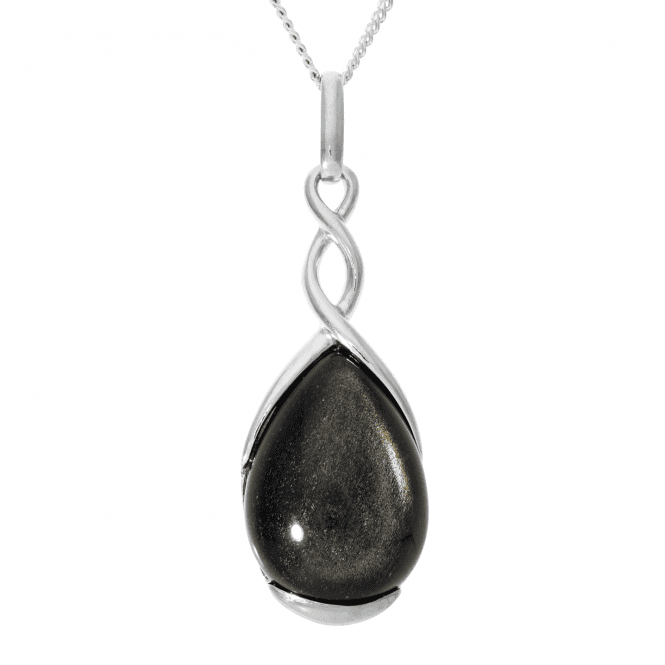 Celtic Inspired Golden Sheen Obsidian Pendant