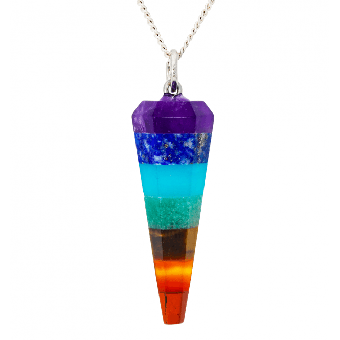 Chakra Drop Gemstone Pendant