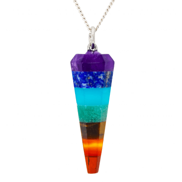 Chakra Drop Gemstone Pendant