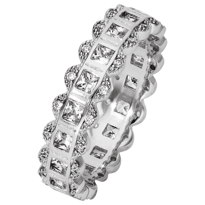 Channel-set Full Eternity Ring in Silver