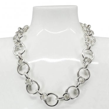 Chic and Chunky Solid Silver Necklace