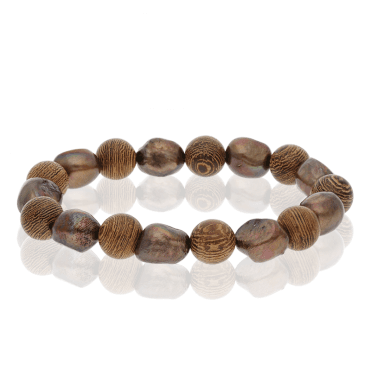 Chocolate Pearls & Smooth Wood