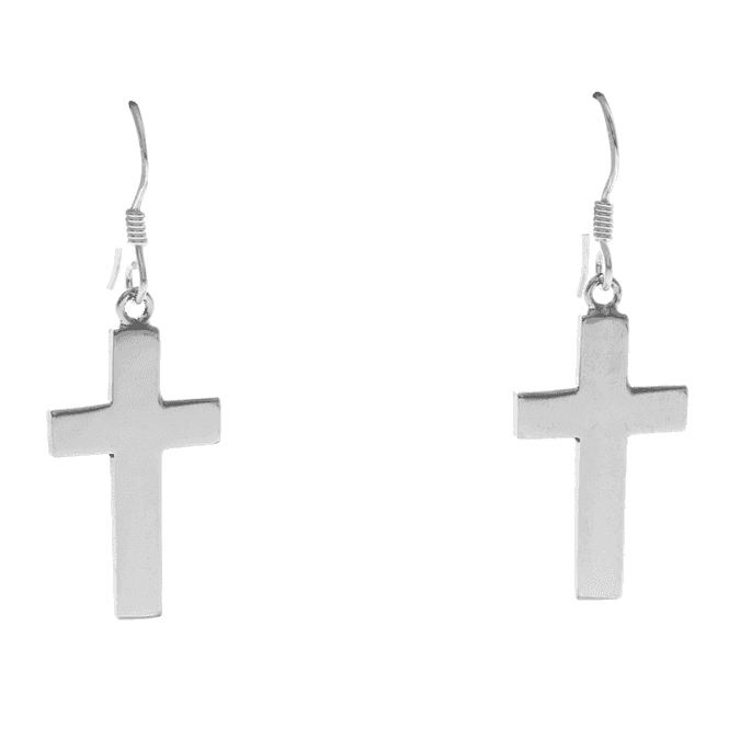 Classic Cross Earrings in Sterling Silver