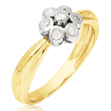Classic Flower Diamond Cluster