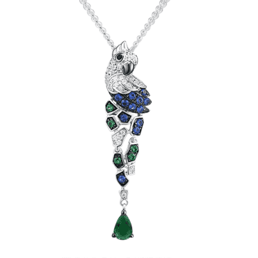 Colourful Parrot Pendant Echoes a Royal Romance