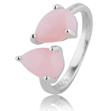 Comfort-fit Ring with 1.8cts of Pink Opals