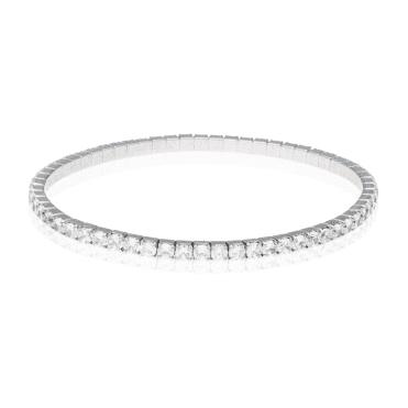 Comfort Fit Silver Tennis Bracelet