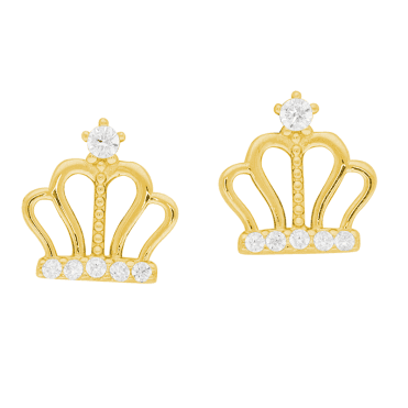 Coronation Earrings in Glittering 9ct Gold