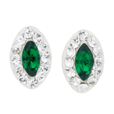 Cubic Zirconia Halo Stud Earrings
