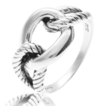 Designer Links in Textured Silver