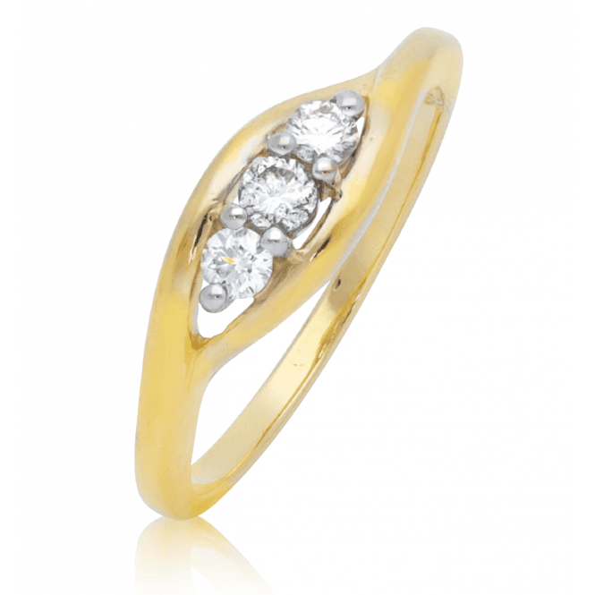 Diamond Trilogy Ring in 9ct Gold
