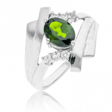Diopside Ring the Art Deco Way