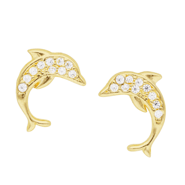 Dolphin Earrings in 9ct Gold