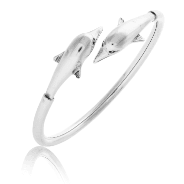 Dolphin Friends Bangle in Sterling Silver