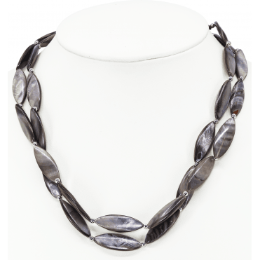 Double Strung Marquise Shell Necklace
