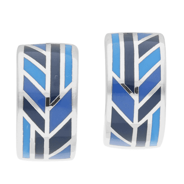 Dynamic Enamel Geometry on Silver Hoops