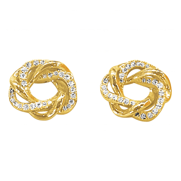 Earrings Woven with Light & Gold
