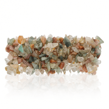 Easy Stretch Bracelet Textured with Multi Stone Gems