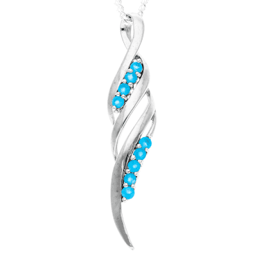 Exciting Neon Apatite in a Silver Dream Pendant