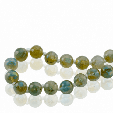 Extra Long 28" Necklet Displays the Spectral Light of Labradorite