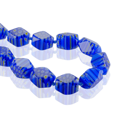 Extra Long Venezia Beads in Soothing Blue Glass