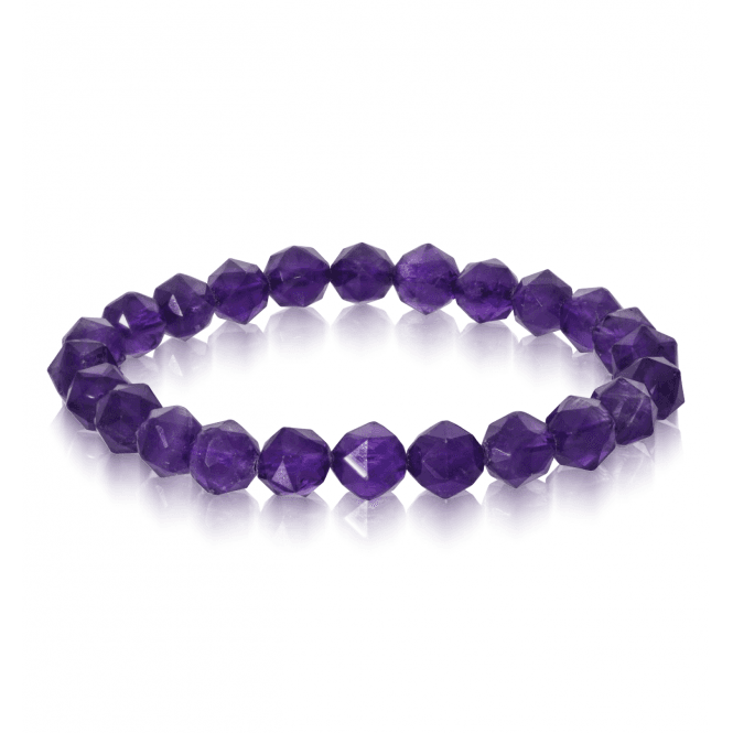 Faceted Amethyst Stretch Bracelet