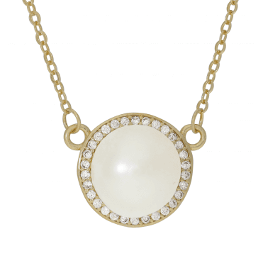 Freshwater Pearl Necklace in 18ct Gold Plated Silver