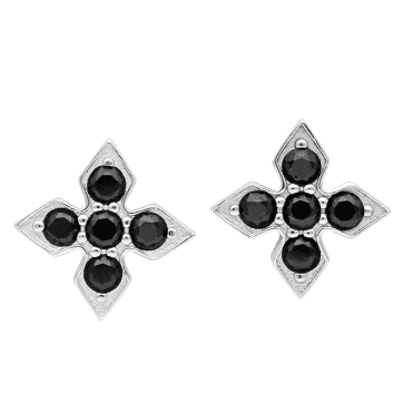 Glints of Mystery & Magic in Silver Gothic Earrings