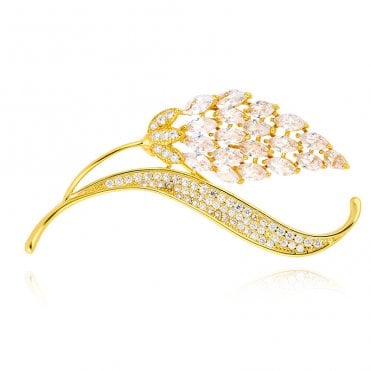 Glistening Wheatsheef Brooch