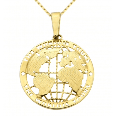 Globe Trotter Pendant in a 9ct Gold
