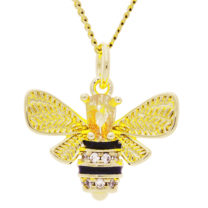 Gold Plated Bumblebee Necklace
