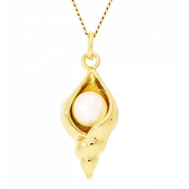 Gold Plated Conch Shell Necklace