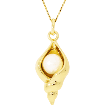 Gold Plated Conch Shell Necklace