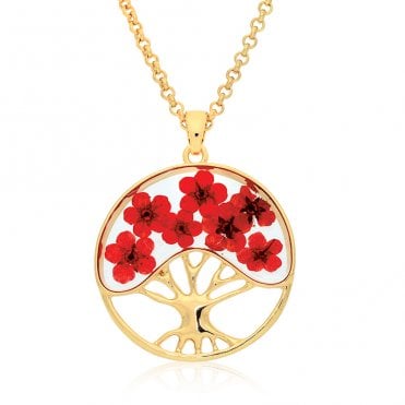 Gold Plated Silhouette Tree of Life Necklace
