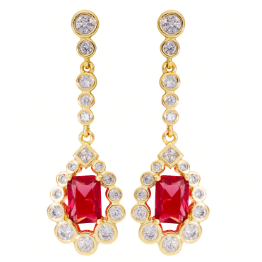 Gold Vermeil Earrings a Victorian Fashion