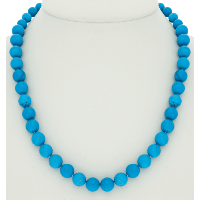 Graduated Turquoise Bead Necklace