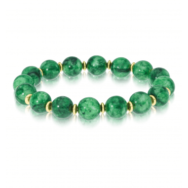 Green Agate Stretch Bracelet