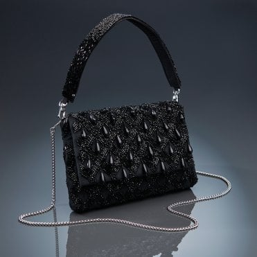 Hand-beaded Clutch with Onyx