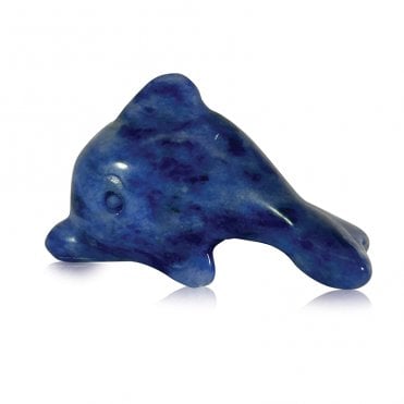 Hand Carved Chalcedony Dolphin