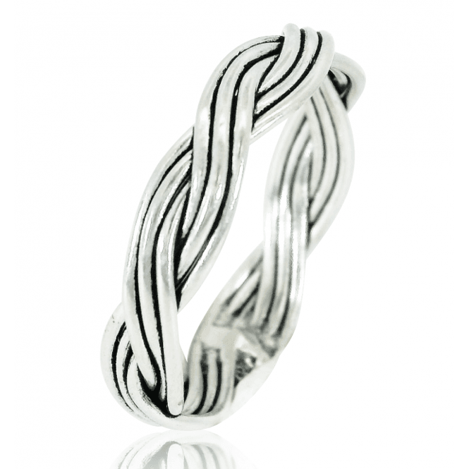 Hand Plaited Sterling Silver Ring