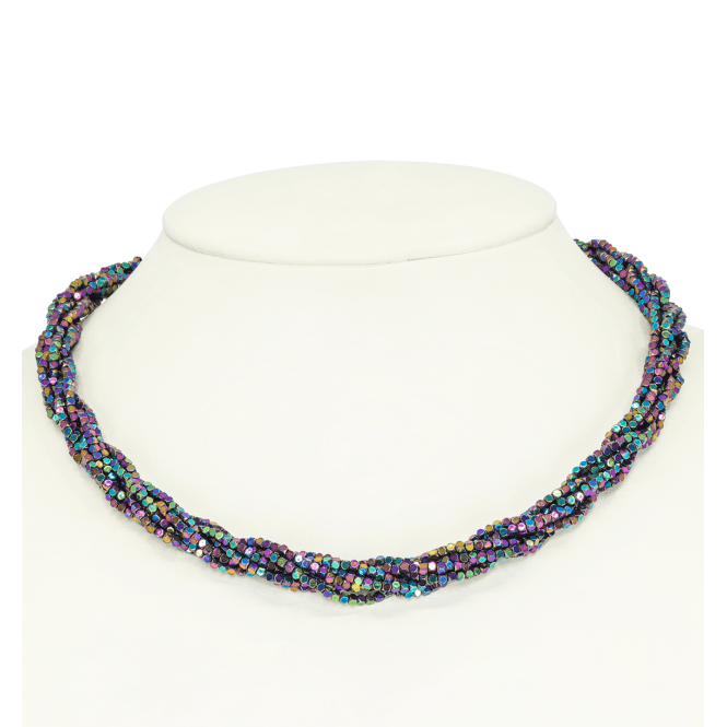 Hematite Multi Strand Twist Necklace